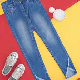 YU by Pantaloons Girls Slim Fit Heavy Fade Clean Look Stretchable Jeans-picture-34