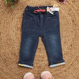 V-Mart Unisex Kids Slim Fit Mildly Distressed Light Fade Denim Mid-Rise Jeans-image-92