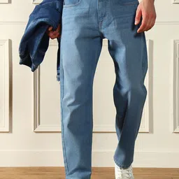 Dennis Lingo Men Relaxed Fit Mid-Rise Medium Shade Clean Look Pure Cotton Jeans-image-51