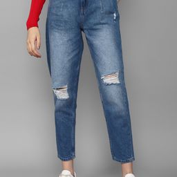 Allen Solly Woman Mildly Distressed Light Fade Jeans-image-58