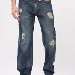WROGN Men Comfort Mildly Distressed Light Fade Jeans-image-18
