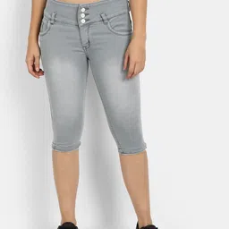 Next One Women Skinny Fit Denim Capris-picture-41