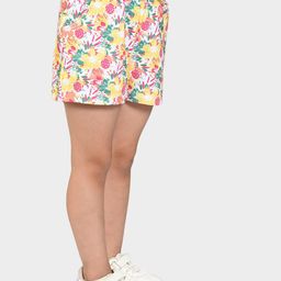 BONKIDS Girls Floral Printed Skinny Fit Cotton Regular Shorts-image-26