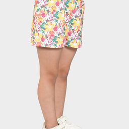 BONKIDS Girls Mid-Rise Floral Printed Skinny Fit Cotton Shorts-image-66