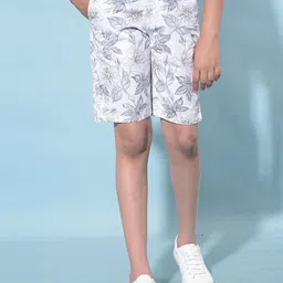 Crimsoune Club Boys Floral Printed Slim Fit Cotton Regular Shorts-image-44