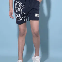 Crimsoune Club Boys Graphic Printed Slim Fit Shorts-picture-38