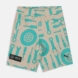 Puma Kids Kids Mercedes AMG Petronas F1 All Over Print Regular Fit Cotton Sports Shorts-image-11