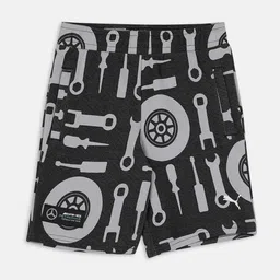 Puma Kids Mercedes AMG Petronas F1 All Over Printed Cotton Shorts-image-10
