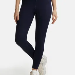 Jockey Women Performance Leggings with Broad Waistband and Stay Dry Technology-image-54