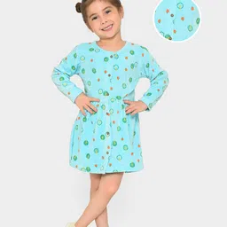 MiArcus Infants Girls Conversational Printed Corduroy Fit & Flare Dress-image-65