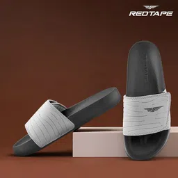 Red Tape Men Open Toe Sliders image 1