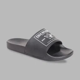 True Religion Men Black & White Printed Sliders-picture-23