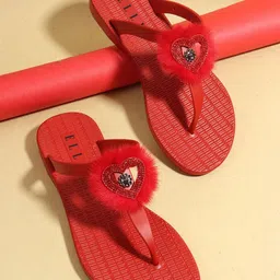 ELLE Women Red T-Strap Flats-42