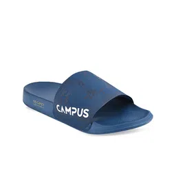 Campus Men Blue & White Printed Sliders-picture-54