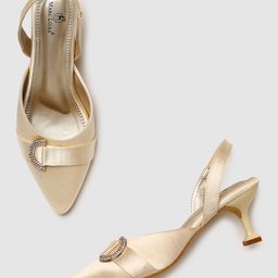 Marc Loire Buckle Detail Kitten Heel Pumps-49