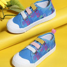 Kids Ville Girls Barbie Printed Round Toe Comfort Insole Canvas Casual Sneakers-image-10