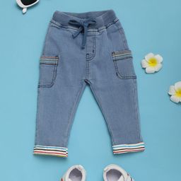 V-Mart Unisex Kids  Solid Cotton Lycra Mid-Rise JSlim Fit Slash Knee Jeans-image-20