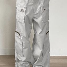 LULU & SKY Women Straight Fit Low-Rise Clean Look Cargo Jeans-image-57