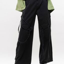 FREAKINS Women Straight Fit High-Rise Pure Cotton Cargo Jeans-image-43