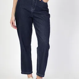 COSMIC TRIO Women Comfort Mid-Rise Mom Fit Pure Cotton Jeans-image-67