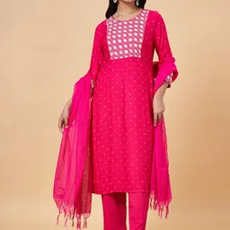 YU by Pantaloons Kurta With Trousers & Dupatta image 1