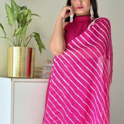 Thread & Button Women Magenta Gotta Patti Kurta with Trousers & Dupatta-image-39
