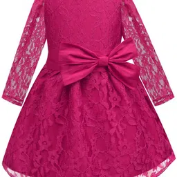 A T U N Pink Lace Dress-image-39