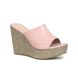 VALIOSAA Pink Printed Wedge Heels-29
