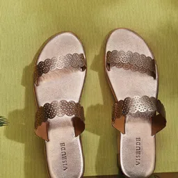 Vishudh Textured Open Toe Flats-0