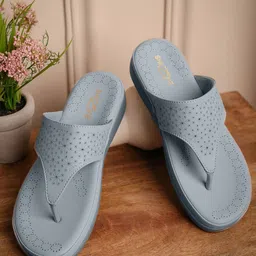 Shezone Women Open Toe Flats with Laser Cuts-41