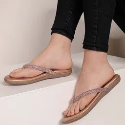 Shezone Women Open Toe Flats with Laser Cuts-image-84