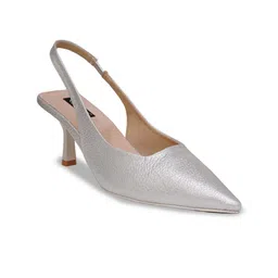 Sherrif Shoes Textured Pointed Toe Kitten Heeled Pumps-23