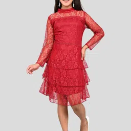 FELLAMO Net A-Line Dress-9