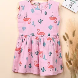 Moms Home Print Organic Cotton A-Line Dress-12