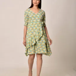 Ikk Kudi by Seerat Floral Pure Cotton Dress-picture-36