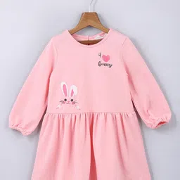 Beebay Girls Pink Long Sleeve A-Line Dress-41