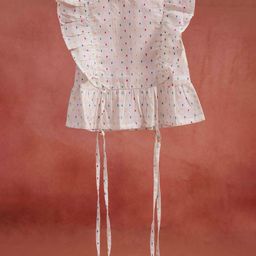 HERE&NOW Cotton Dobby Ruffle Top-22