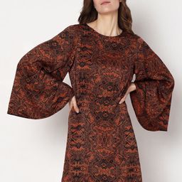 Vero Moda Printed Flared Sleeve A-Line Dress-image-66