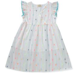 Gini and Jony Girls Striped Flutter Sleeves Cotton A-Line Dress-image-30