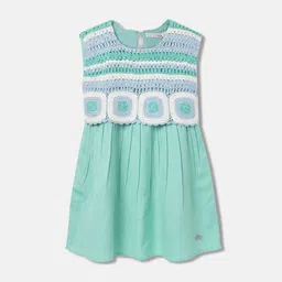 ELLE Girls Self Design Tribal A-Line Cotton Dress-picture-39