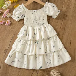 BAESD Girls Floral Printed Layered A-Line Dress-image-64