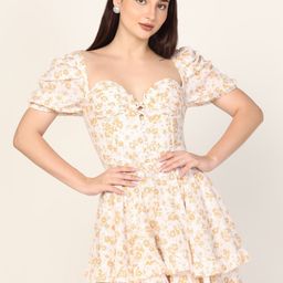STARIN Floral Printed Cotton A-Line Dress-image-79