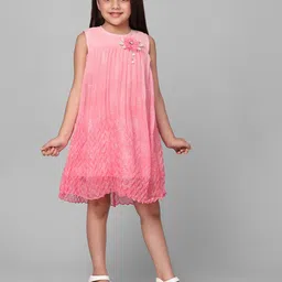 Macwin Floral Printed Sleeveless Pleated A-Line Dress-image-46