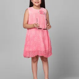 Macwin Floral Printed Sleeveless Pleated A-Line Dress-image-48