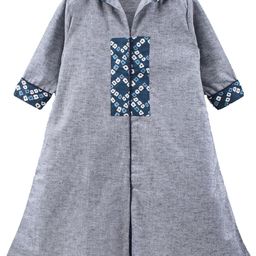 Eimoie Blue A-Line Dress-image-39