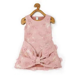 TIC TAC TOE Pink Scuba A-Line Dress-image-26