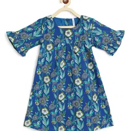 Campana Floral Print A-Line Dress-image-17