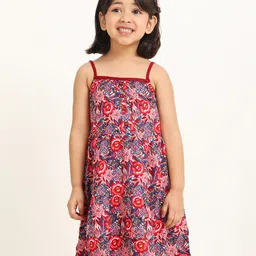 Campana Girls Floral Printed A-Line Dress-32