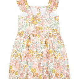 Budding Bees Girls Floral Printed Fit and Flare Dress-46