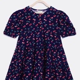 Campana Girls Floral Print A-Line Dress-image-22